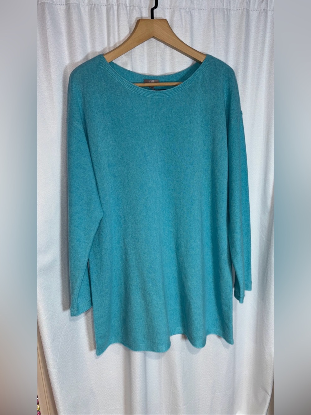 J.Jill Cashmere long-sleeve crewneck sweater Size XL turquoise blue